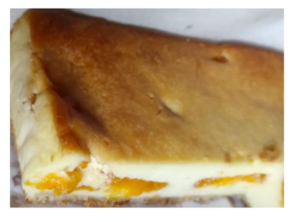 Produktfoto zu Käsekuchen mit Mandarinen (ohne Rand), 8er (eckig) - Bio-Backhaus Wüst