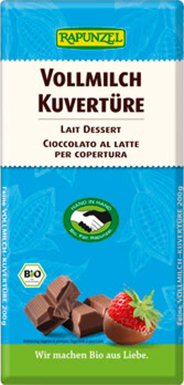 Produktfoto zu Vollmilch Kuvertüre, 200 g