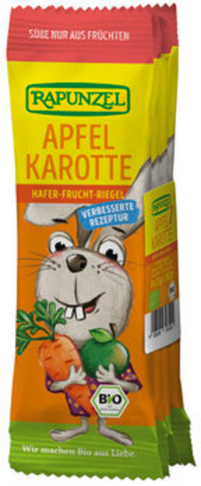 Produktfoto zu Kinder Hafer-Frucht-Gemüseriegel Apfel-Karotte, 4 Stk