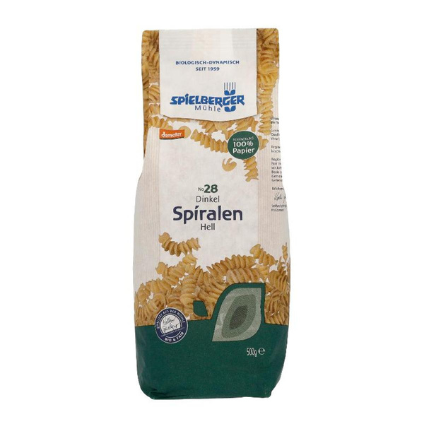Produktfoto zu Dinkel Spiralen hell, 500 g