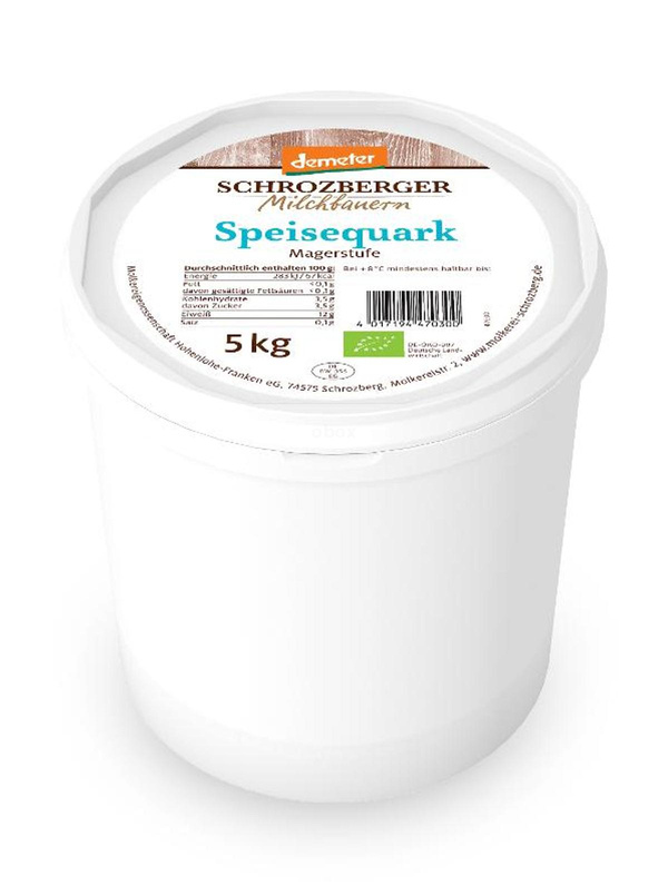 Produktfoto zu Speisequark mager, 5 kg