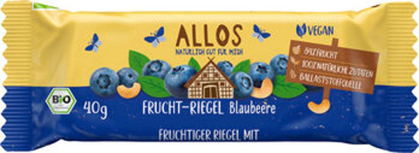 Produktfoto zu Fruchtriegel Blaubeere, 40 g