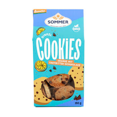 Produktfoto zu Dinkel Schoko-Orange Cookies, 150 g