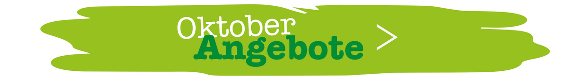 Grüner Hintergrund mit dem Text "Septembe Angebote >".