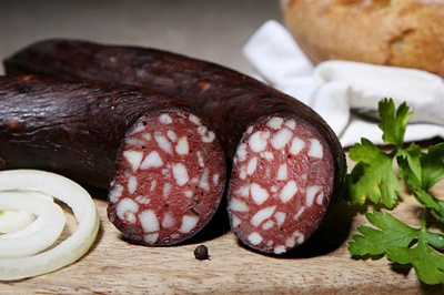 Produktfoto zu Schwarzwurst 1_2 Ring, 200 g