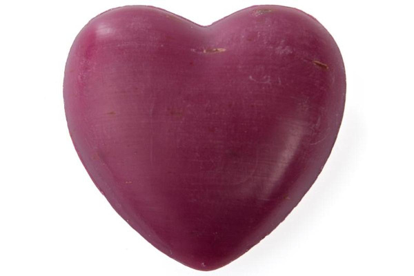 Produktfoto zu Schafmilchseife Herz pink, 65 g