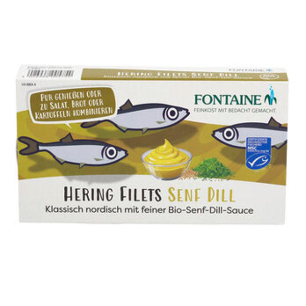Produktfoto zu Heringfilets in Senf-Dill-Creme, 200 g