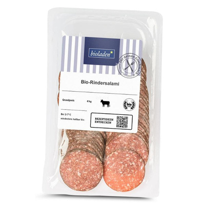 Produktfoto zu Rindersalami geschnitten. 80 g