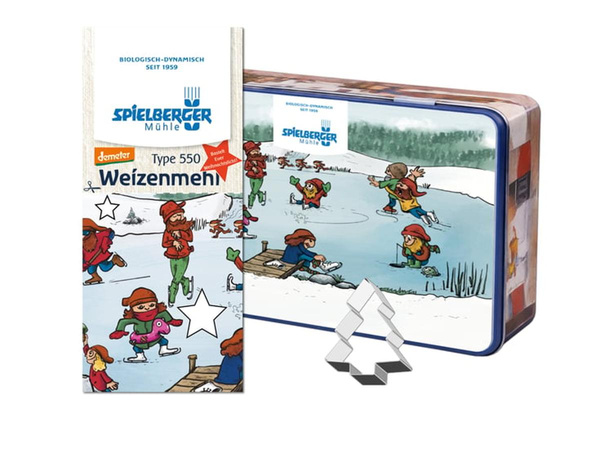 Produktfoto zu Plätzchen-Backset – Weizenmehl 550, 1 kg und Keksdose