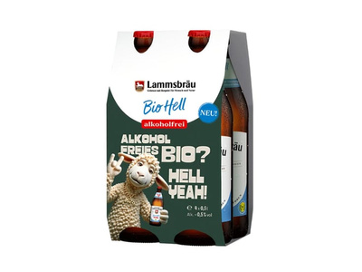 Produktfoto zu Bier Bio Hell alkoholfrei, 4-Pack 0,5 l