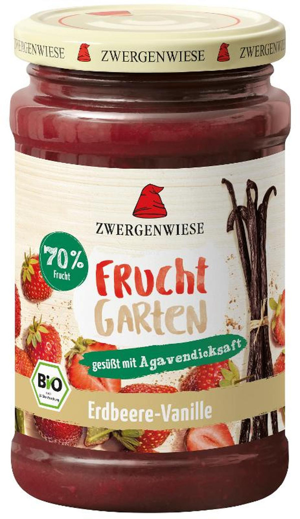 Produktfoto zu Fruchtgarten Erdbeere Vanille, 225 g