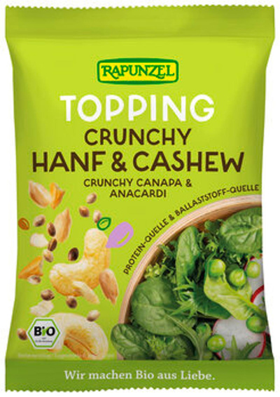 Produktfoto zu Topping Crunchy Hanf & Cashew, 100 g - 10% reduziert, da MHD 29.10.2026