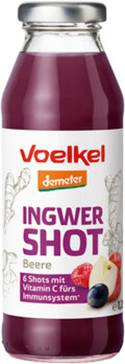 Produktfoto zu Shot Ingwer & Beeren, 0,28 l - 25% reduziert, da MHD 26.05.2026