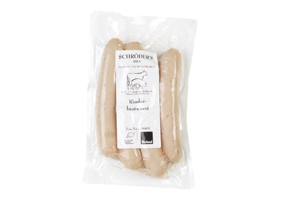 Produktfoto zu Rinder-Bratwurst, 0,2 kg (4 Stück)