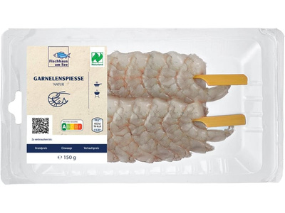 Produktfoto zu Garnelenspiess natur, 150 g