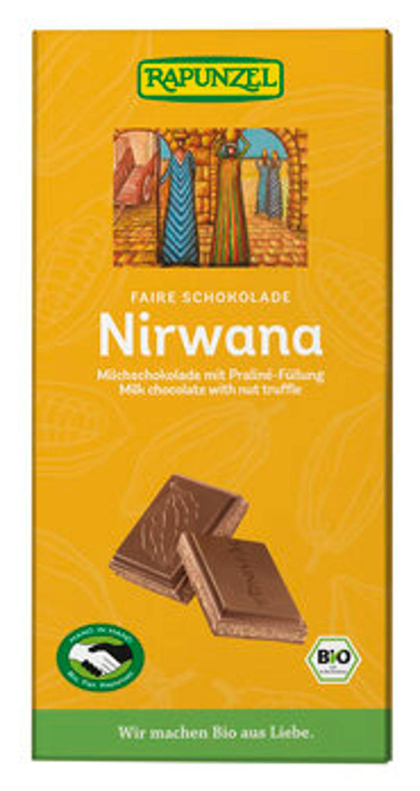 Produktfoto zu Nirwana Milchschokolade mit Praliné-Füllung, 100 g