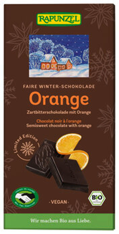 Produktfoto zu Zartbitter Schokolade mit Orange, 80 g