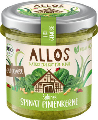 Produktfoto zu Hofgemüse Spinat-Pinienkerne, 135 g