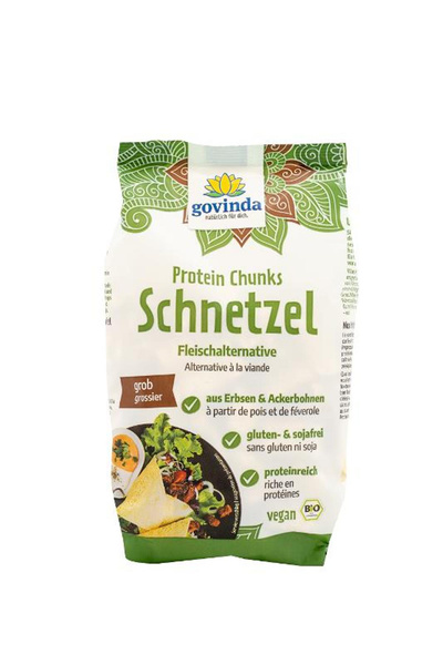 Produktfoto zu Schnetzel aus Erbsen & Ackerbohnen, 125 g