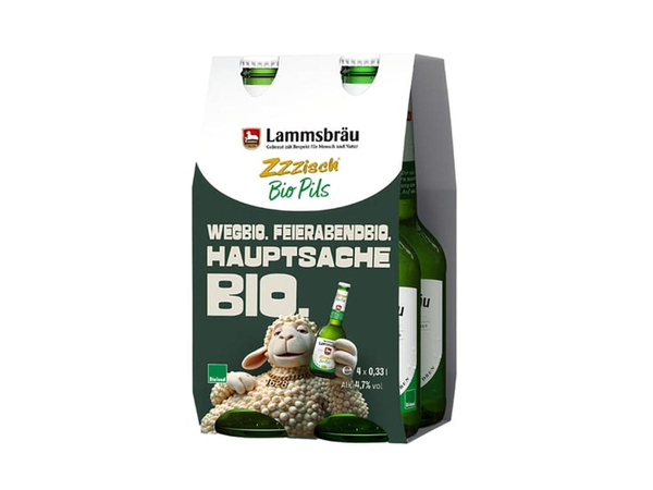 Produktfoto zu Bier Zzzisch Bio Pils, 4-Pack 0,33 l