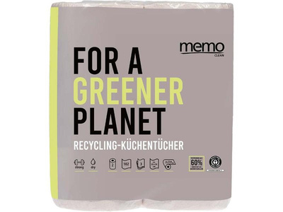 Produktfoto zu Recycling Küchenrollen 3-lagig, 2 Rollen