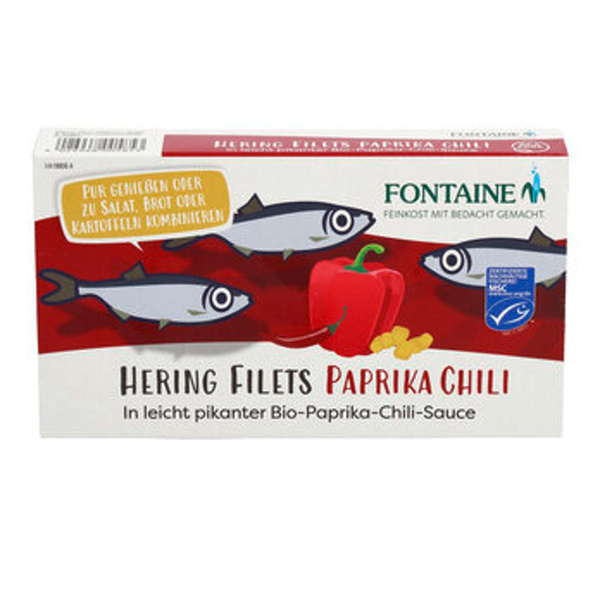 Produktfoto zu Heringsfilet in Paprika-Chili-Creme, 200 g