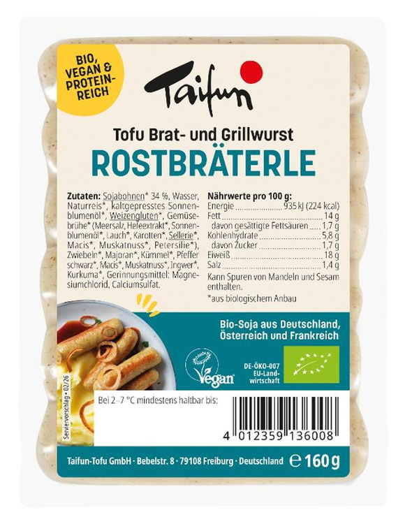 Produktfoto zu Tofu Rostbräterle, 160 g