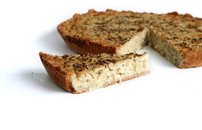 Produktfoto zu Zwiebelkuchen mit Speck, Ø 28cm (10 Stücke) - Fasanenbrot