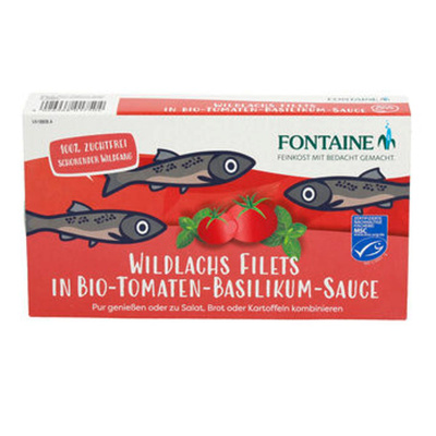 Produktfoto zu Wildlachs-Filet in Tomaten-Basilikum-Creme, 200 g