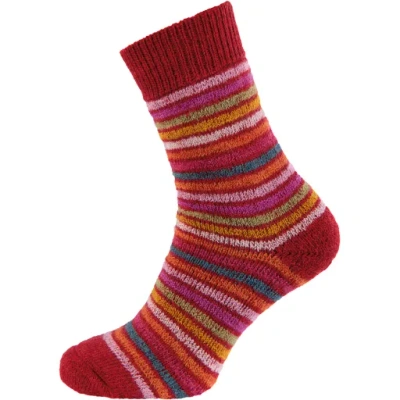 Produktfoto zu Vollplüsch Ringelsocke mohn 38-39