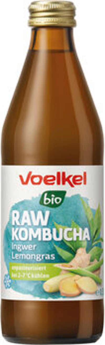 Produktfoto zu RAW Kombucha Ingwer Lemongras, 0,33 l