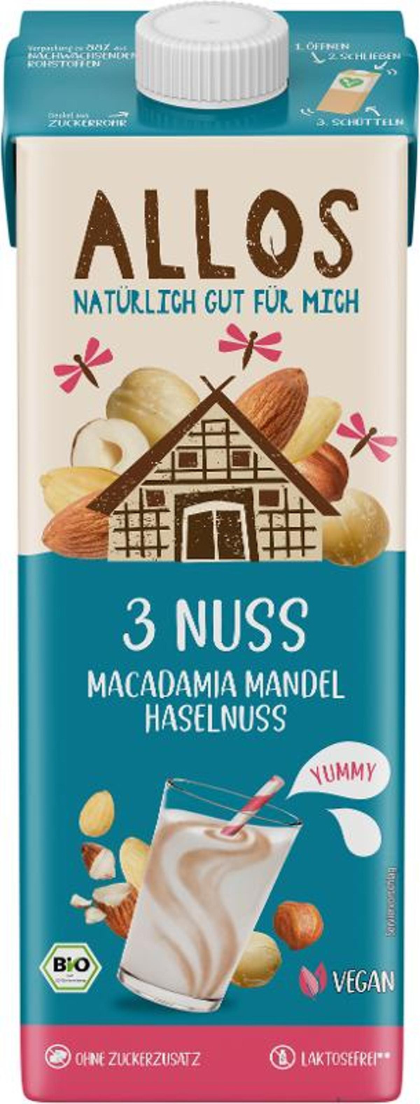 Produktfoto zu 3 Nuss Drink, 1 l