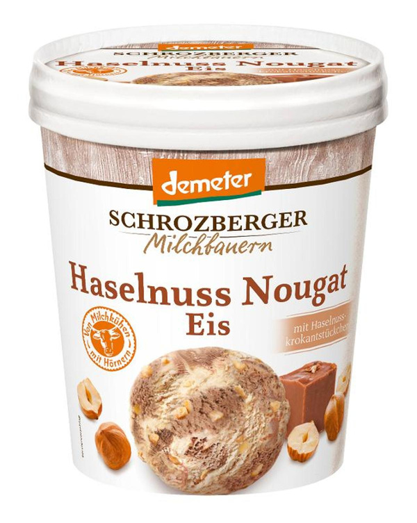 Produktfoto zu Haselnuss-Nougat Eis, 500 ml
