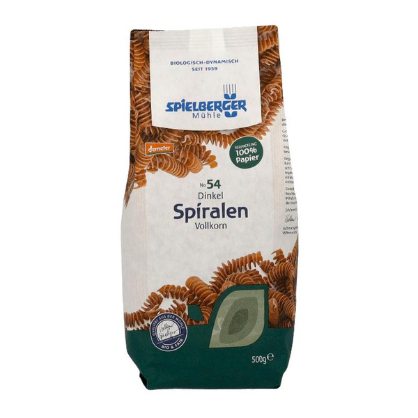 Produktfoto zu Dinkel Vollkorn Spiralen, 500 g