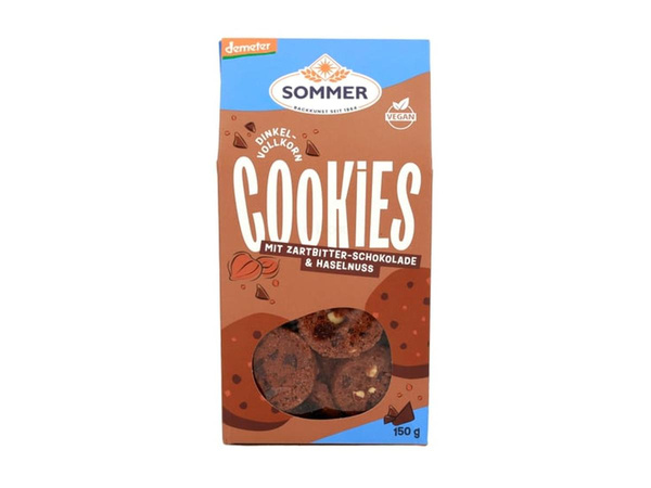 Produktfoto zu Dinkel Schoko-Cookies Vollkorn, 150 g