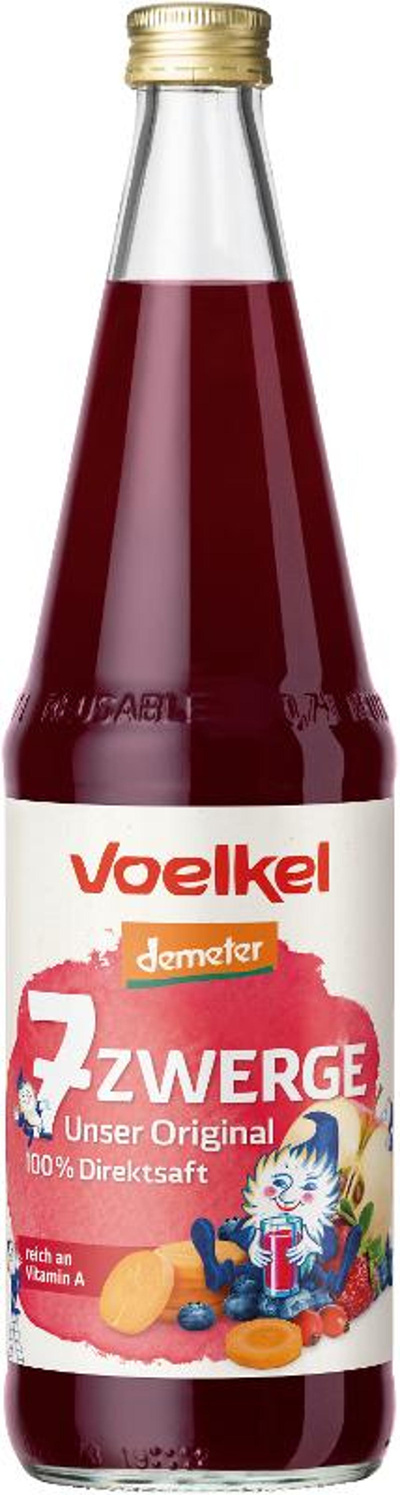 Produktfoto zu 7-Zwerge Kindersaft, 6x0,7 l