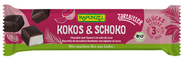 Produktfoto zu Glücksstücke Kokos & Schoko Zartbitter, 50 g