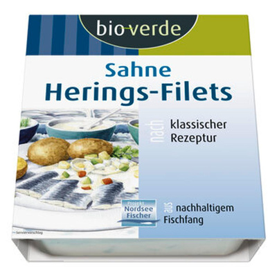 Produktfoto zu Sahne-Heringsfilets, 350 g - 30% reduziert, da MHD 16.04.2026