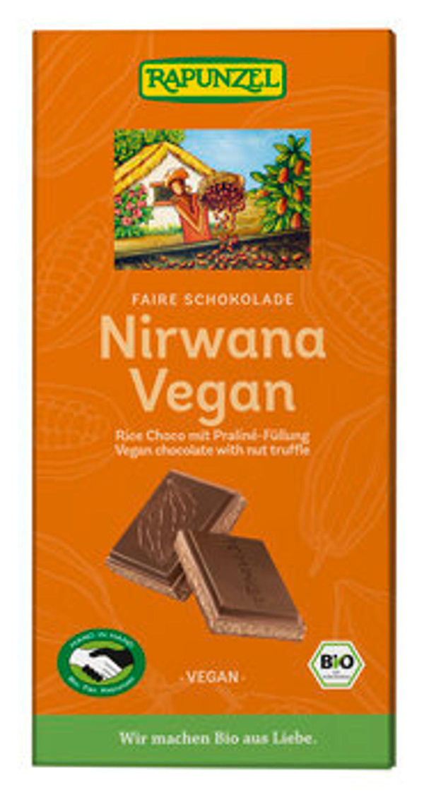 Produktfoto zu Nirwana vegane Schokolade mit Praliné-Füllung, 100 g