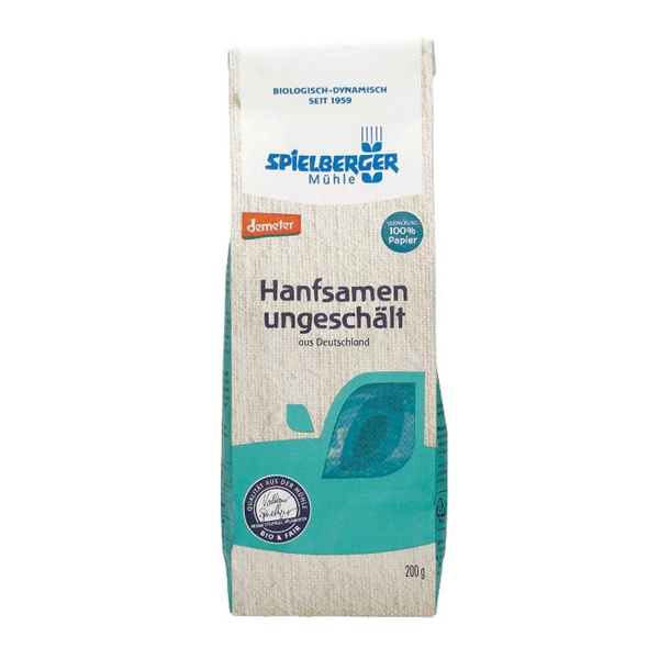 Produktfoto zu Hanfsamen ungeschält, 200 g
