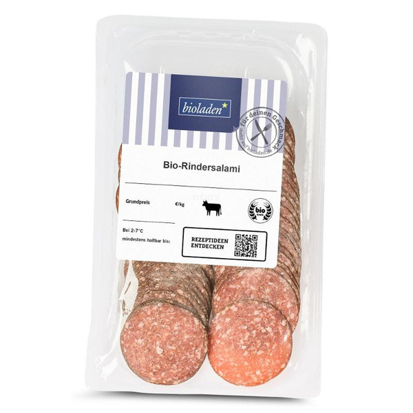 Produktfoto zu Rindersalami geschnitten. 80 g