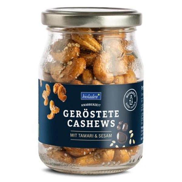 Produktfoto zu geröstete Cashews Tamari Sesam, 140 g