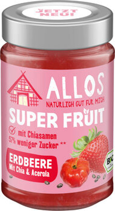 Produktfoto zu Super Fruit Fruchtaufstrich Erdbeere, 200 g