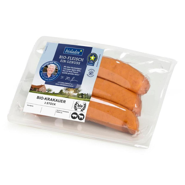 Produktfoto zu Krakauer vom Schwein und Rind, 240 g ( 3 Stück)