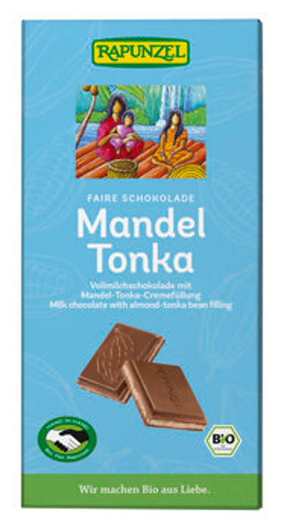Produktfoto zu Vollmilch Schokolade Mandel-Tonka, 100 g