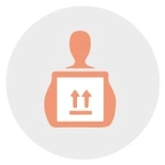 Symbol eines Lieferwagens, Zustellservice