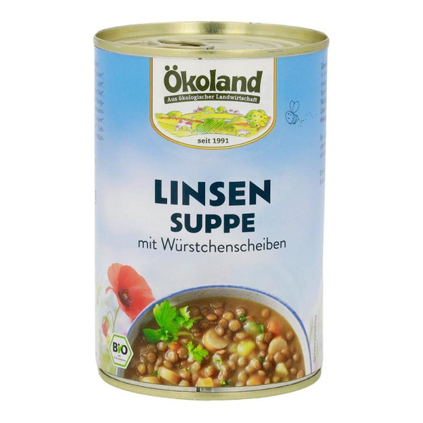 Produktfoto zu Linsensuppe mit Würstchenscheiben, 400 g