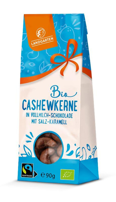 Produktfoto zu Cashewkerne in Vollmilch-Schokolade mit Salz-Karamell, 90 g