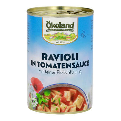 Produktfoto zu Ravioli mit Fleischfüllung in Tomatensauce