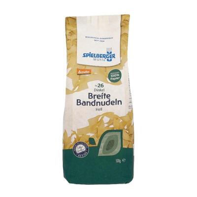 Produktfoto zu Breite Dinkel Bandnudeln hell, 500 g